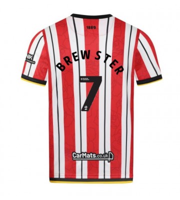 Sheffield United Rhian Brewster #7 Primera Equipación 2024-25 Manga Corta